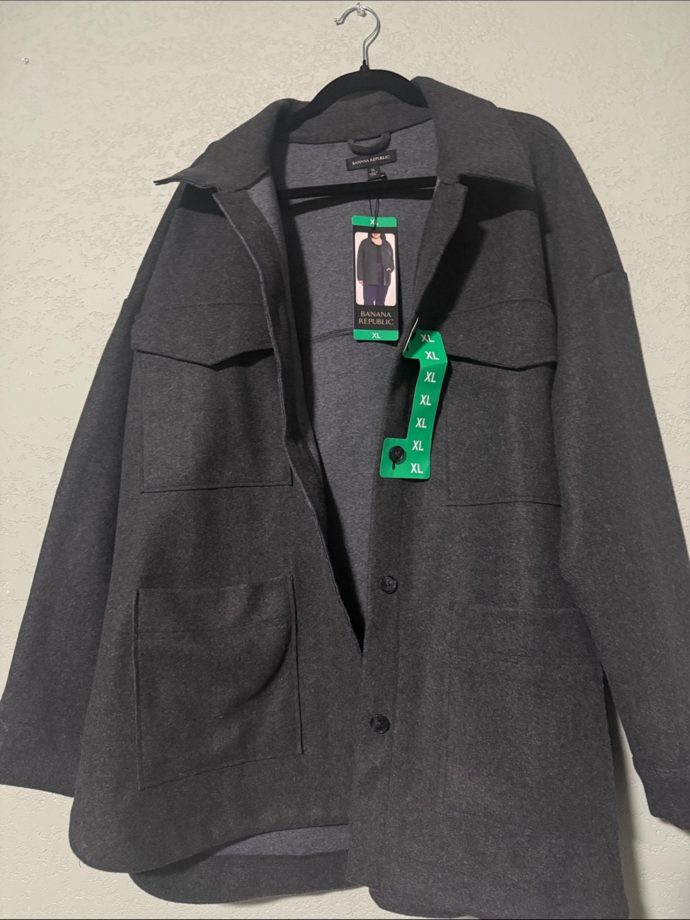 Banana Republic women’s  Dark Gray Overshirt Jacket - XL